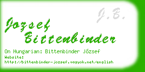 jozsef bittenbinder business card